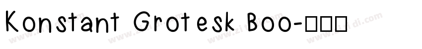 Konstant Grotesk Boo字体转换